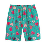 Retro Lollipop Pattern Print Cotton Shorts