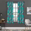 Retro Lollipop Pattern Print Grommet Curtain Panels