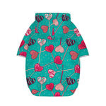 Retro Lollipop Pattern Print Dog Zip Up Hoodie