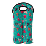 Retro Lollipop Pattern Print Double Neoprene Wine Tote