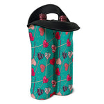 Retro Lollipop Pattern Print Double Neoprene Wine Tote