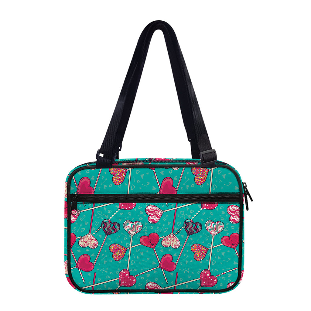Retro Lollipop Pattern Print Double Strap Bible Bag