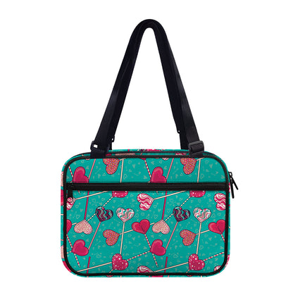 Retro Lollipop Pattern Print Double Strap Bible Bag