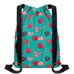 Retro Lollipop Pattern Print Drawstring Backpack