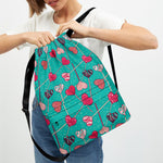 Retro Lollipop Pattern Print Drawstring Backpack