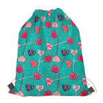 Retro Lollipop Pattern Print Drawstring Bag