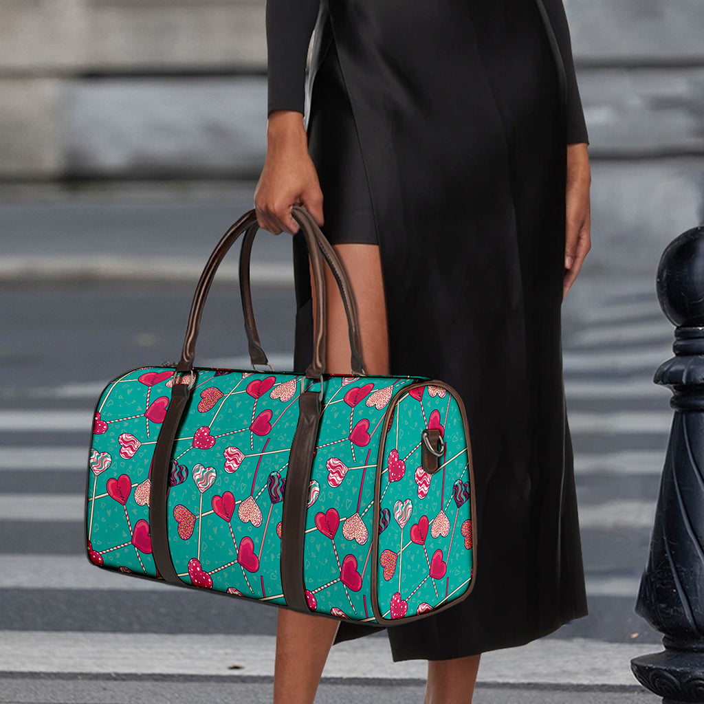 Retro Lollipop Pattern Print Duffle Bag