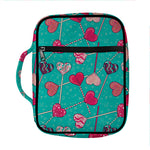 Retro Lollipop Pattern Print Front Pocket Bible Bag