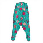 Retro Lollipop Pattern Print Hammer Pants