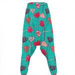 Retro Lollipop Pattern Print Hammer Pants