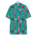 Retro Lollipop Pattern Print Hawaiian Shirt