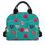 Retro Lollipop Pattern Print Insulated Lunch Bag
