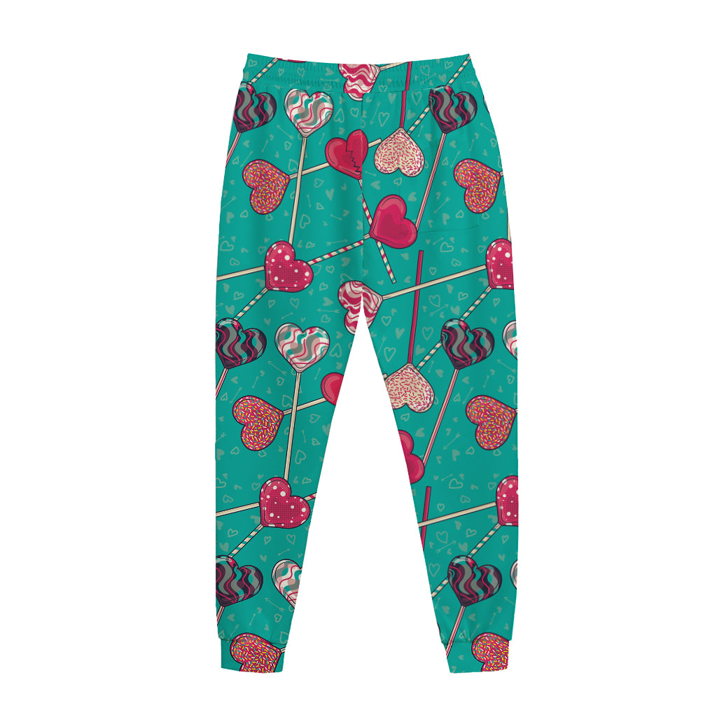 Retro Lollipop Pattern Print Jogger Pants