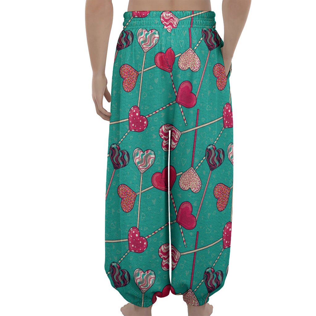 Retro Lollipop Pattern Print Lantern Pants