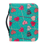 Retro Lollipop Pattern Print Leather Bible Cover