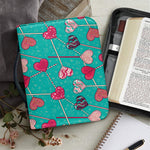 Retro Lollipop Pattern Print Leather Bible Cover