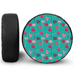Retro Lollipop Pattern Print Leather Spare Tire Cover