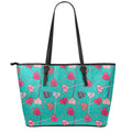 Retro Lollipop Pattern Print Leather Tote Bag With Zipper