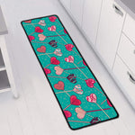Retro Lollipop Pattern Print Long Kitchen Mat