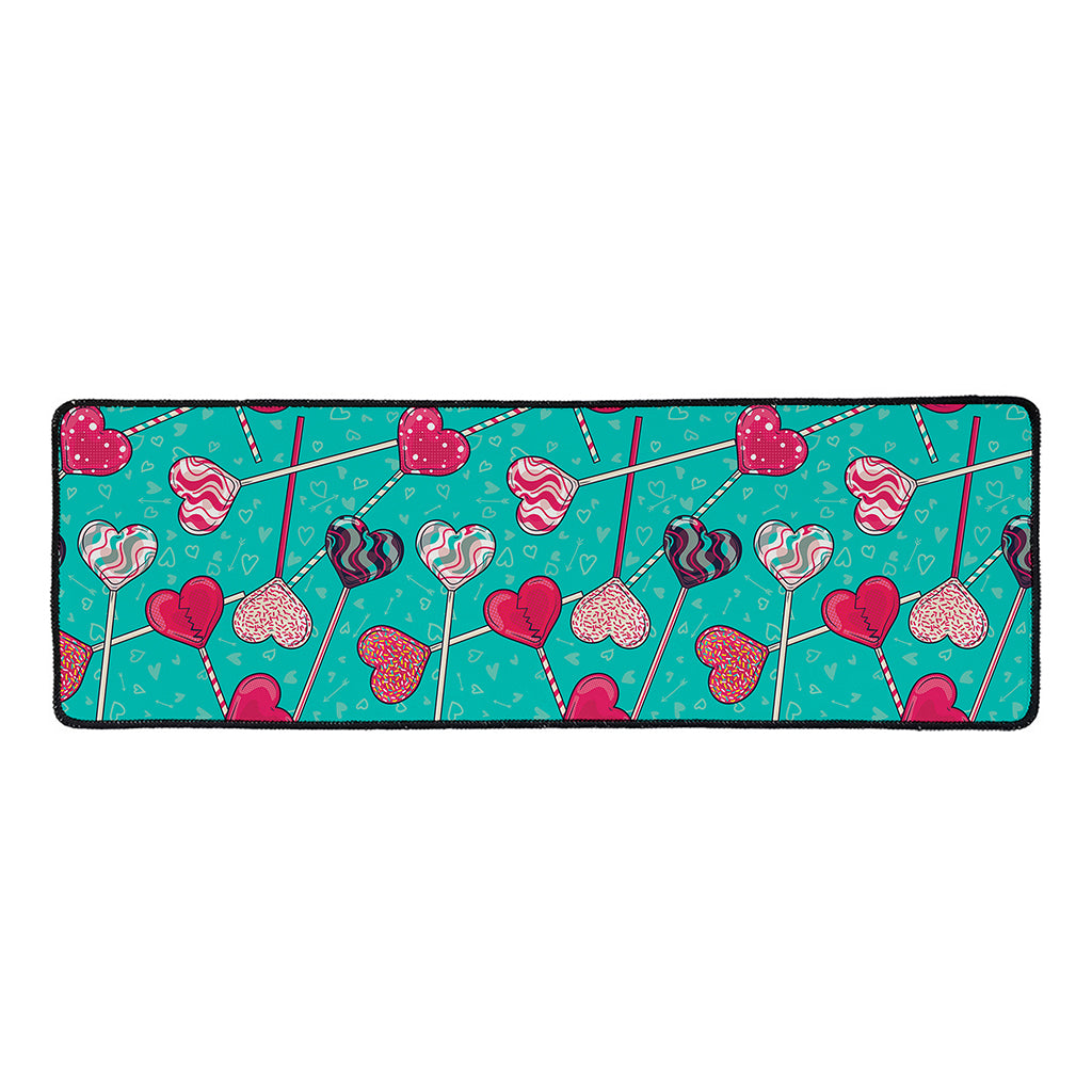 Retro Lollipop Pattern Print Long Kitchen Mat