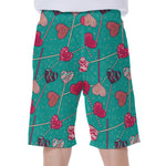 Retro Lollipop Pattern Print Men's Beach Shorts