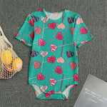 Retro Lollipop Pattern Print Men's Bodysuit