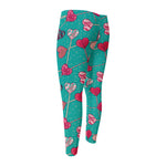 Retro Lollipop Pattern Print Men's Compression Pants