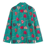 Retro Lollipop Pattern Print Men's Cotton Blazer