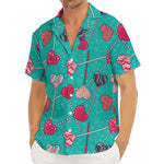 Retro Lollipop Pattern Print Men's Deep V-Neck Shirt