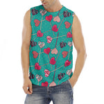 Retro Lollipop Pattern Print Men's Fitness Tank Top
