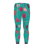 Retro Lollipop Pattern Print Men's leggings