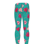 Retro Lollipop Pattern Print Men's leggings