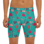 Retro Lollipop Pattern Print Men's Long Boxer Briefs
