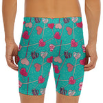 Retro Lollipop Pattern Print Men's Long Boxer Briefs