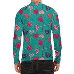 Retro Lollipop Pattern Print Men's Long Sleeve Rash Guard