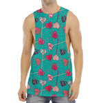 Retro Lollipop Pattern Print Men's Muscle Tank Top