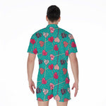Retro Lollipop Pattern Print Men's Rompers