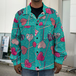 Retro Lollipop Pattern Print Men's Shirt Jacket