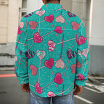 Retro Lollipop Pattern Print Men's Shirt Jacket