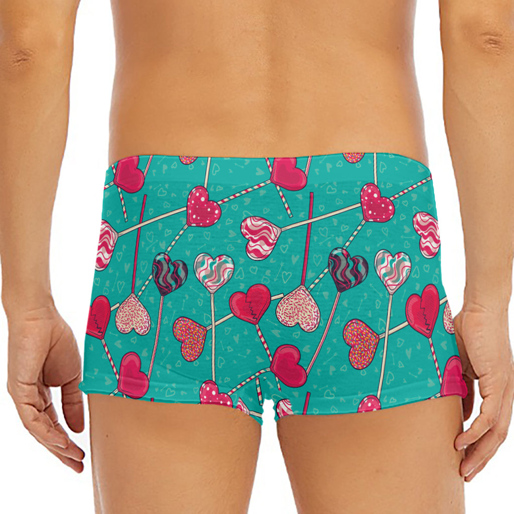 Retro Lollipop Pattern Print Men's Short Boxer Briefs