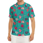 Retro Lollipop Pattern Print Men's Short Sleeve Rash Guard