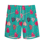 Retro Lollipop Pattern Print Men's Sports Shorts