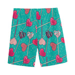 Retro Lollipop Pattern Print Men's Sports Shorts