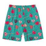 Retro Lollipop Pattern Print Men's Swim Trunks