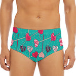 Retro Lollipop Pattern Print Men's Triangle Swim Briefs