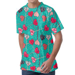 Retro Lollipop Pattern Print Men's Velvet T-Shirt