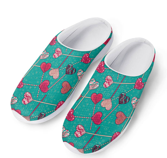 Retro Lollipop Pattern Print Mesh Casual Shoes
