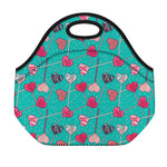 Retro Lollipop Pattern Print Neoprene Lunch Bag