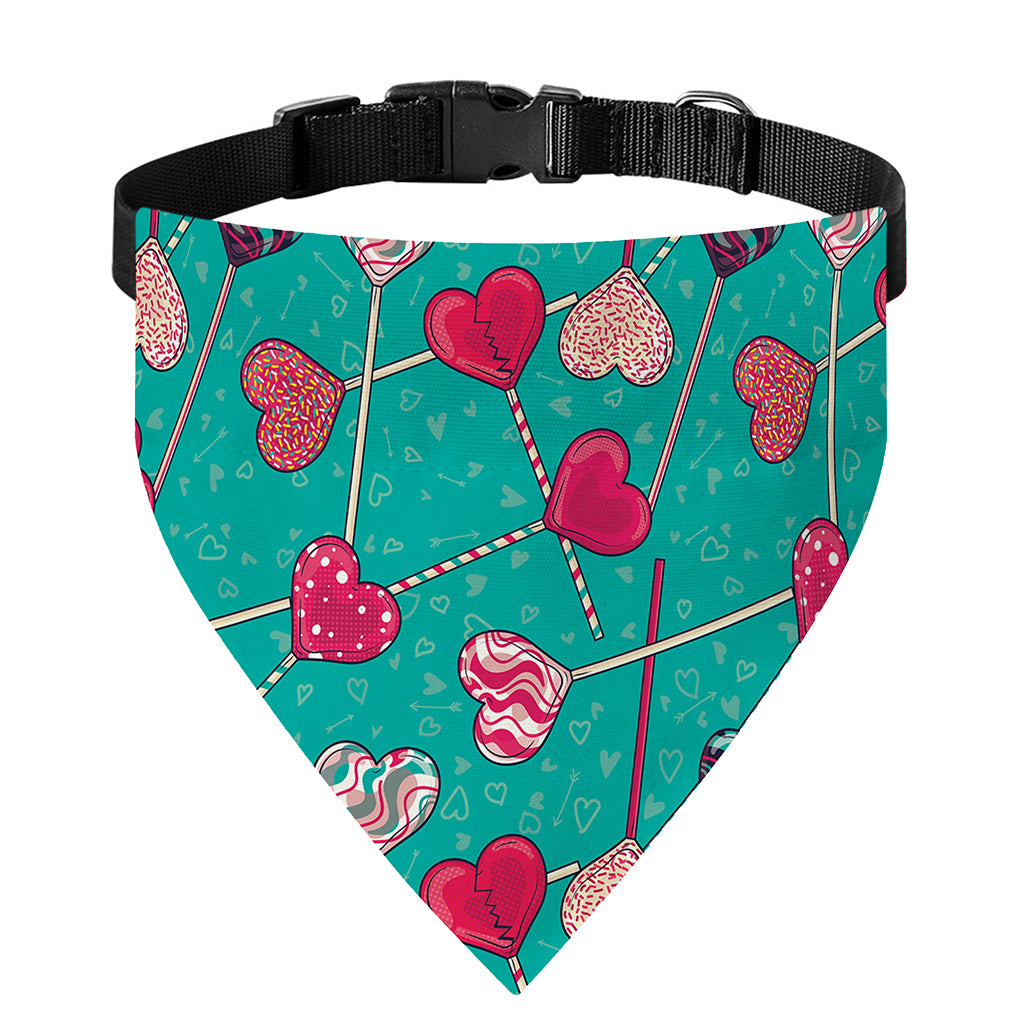 Retro Lollipop Pattern Print Over The Collar Dog Bandana