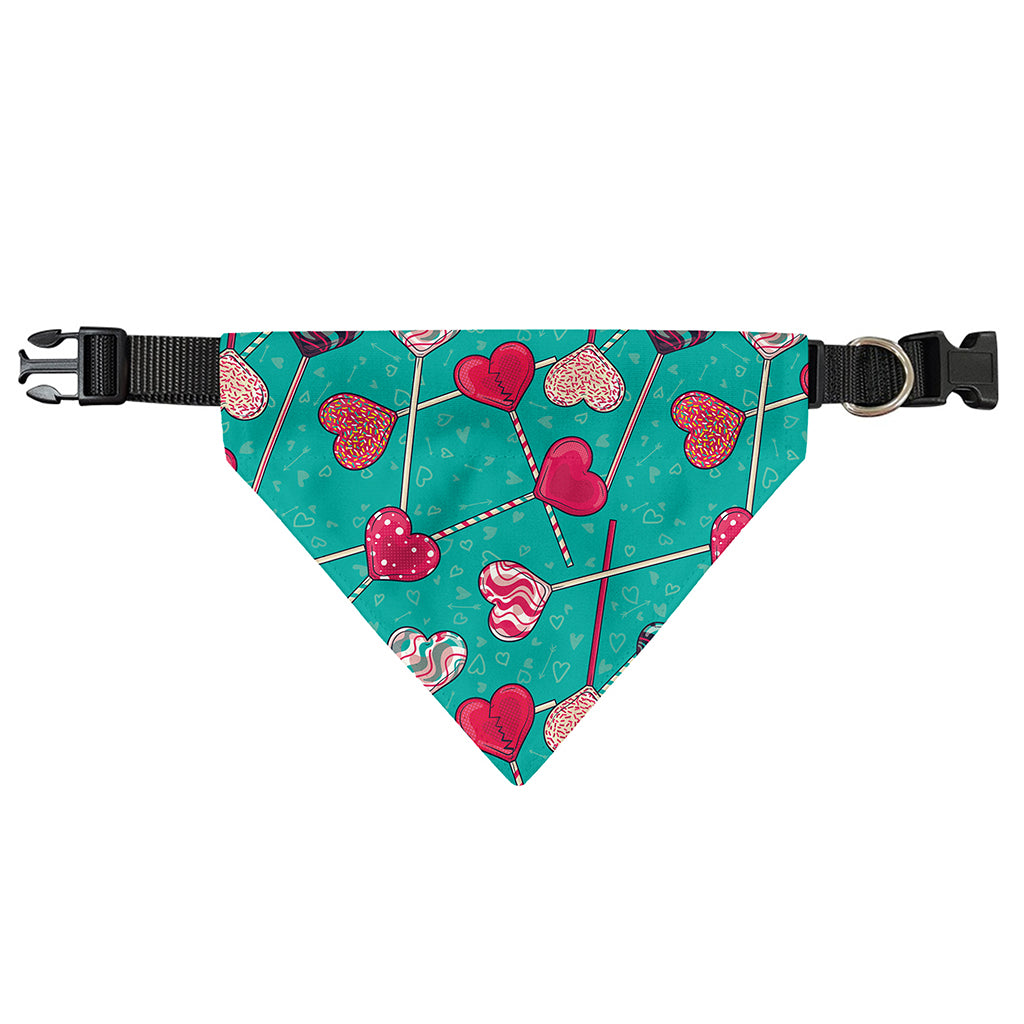 Retro Lollipop Pattern Print Over The Collar Dog Bandana